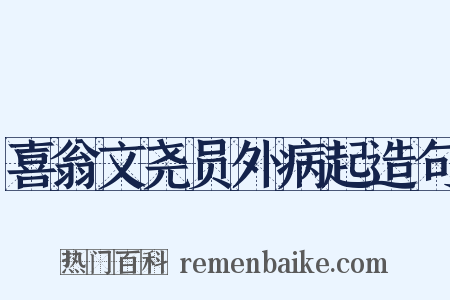 喜翁文尧员外病起造句是什么意思的图片